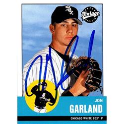 650975 Jon Garland Autographed Baseball Card - Chicago White Sox, FT - 2001 Upper Deck Vintage No.142