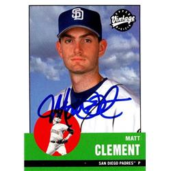 650995 Matt Clement Autographed Baseball Card - San Diego Padres, FT - 2001 Upper Deck Vintage No.291