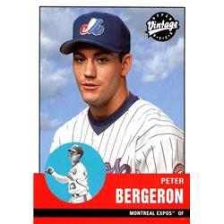 651011 Peter Bergeron Autographed Baseball Card - Montreal Expos, FT - 2001 Upper Deck Vintage No.245