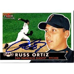 651356 Russ Ortiz Autographed Baseball Card - San Francisco Giants, FT - 2001 Fleer Tradition No.184