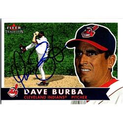 651366 Dave Burba Autographed Baseball Card - Cleveland Indians, FT - 2001 Fleer Tradition No.139