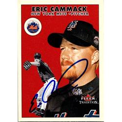 651404 Eric Cammack Autographed Baseball Card - New York Mets, FT - 2000 Fleer Tradition No.U81