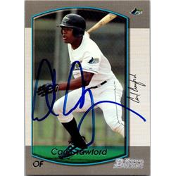 651459 Carl Crawford Autographed Baseball Card - Tampa Bay Rays, FT - 2000 Bowman No.199
