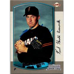 651529 Kurt Ainsworth Autographed Baseball Card - San Francisco Giants, FT - 2000 Bowman Rookie No.331