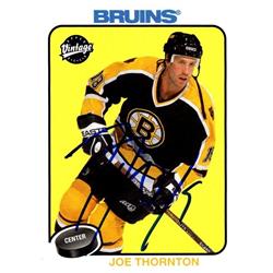 651674 Joe Thornton Autographed Hockey Card - Boston Bruins, FT - 2001 Upper Deck Vintage No.23