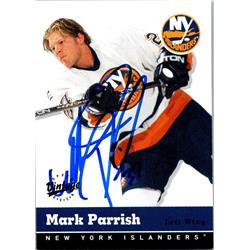 651849 Mark Parrish Autographed Hockey Card - New York Islanders Ft - 2000 Upper Deck Vintage No.232