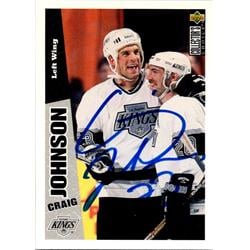 652161 Craig Johnson Autographed Hockey Card - Los Angeles Kings, FT - 1996 Upper Deck No.129