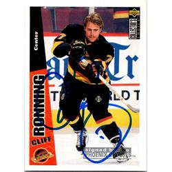652162 Cliff Ronning Autographed Hockey Card - Vancouver Canucks, FT - 1996 Upper Deck No.270