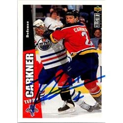 652177 Terry Carkner Autographed Hockey Card - Florida Panthers, FT - 1996 Upper Deck No.109