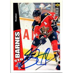 652184 Stu Barnes Autographed Hockey Card - Florida Panthers, FT - 1996 Upper Deck No.110 -  Autograph Warehouse