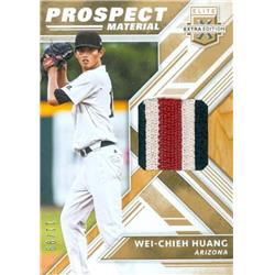 583193 Wei-Chieh Huang Player Worn Jersey Patch Baseball Card - Arizona Diamondbacks, 67 - 2018 Panini Elite Extra Prospect No.PMWH LE 11-99