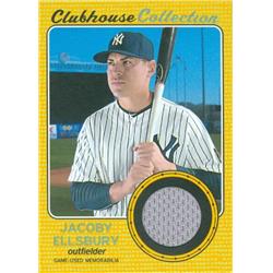583209 Jacoby Ellsbury Player Worn Jersey Patch Baseball Card - New York Yankees - 2017 Topps Clubhouse Collection No.CCRJE Gold LE 87-99