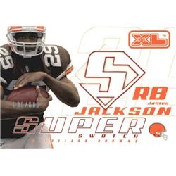 Picture of Autograph Warehouse 583249 James Jackson Player Worn Jersey Patch Football Card - Cleveland Browns - 2002 Upper Deck Super Swatch No.SSJJ