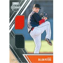 583259 Dillon Peters Player Worn Jersey Patch Baseball Card - Miami Marlins - 2017 Panini Elite Extra Edition No.DMDP