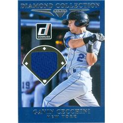 583478 Gavin Cecchini Player Worn Jersey Patch Baseball Card - New York Mets - 2017 Panini Donruss Diamond Collection No.DCGC
