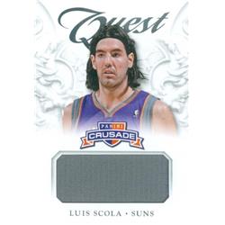 Picture of Autograph Warehouse 583499 Luis Scola Player Worn Jersey Patch Basketball Card - Phoenix Suns - 2013 Panini Crusade Quest No.10