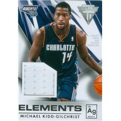 Picture of Autograph Warehouse 583510 Michael Kidd-Gilchrist Player Worn Jersey Patch Basketball Card - Charlotte Hornets - 2014 Panini Titanium Agility No.33