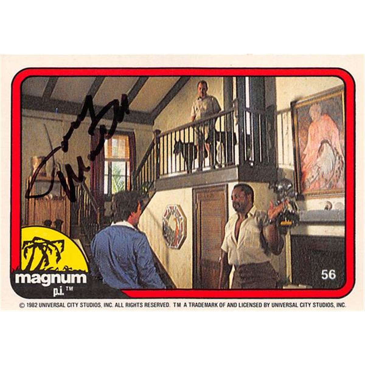 584335 Larry Manetti Signed Trading Card - Magnum PI 1982 No.56 Rick Wright