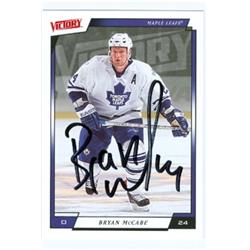 584601 Bryan Mccabe Autographed Hockey Card - Toronto Maple Leafs - 2006 UD Victory No.186