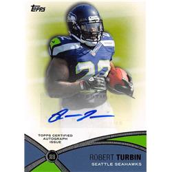 585142 Robert Turbin Autographed Football Card - Seattle Seahawks - 2012 Topps No.PPART