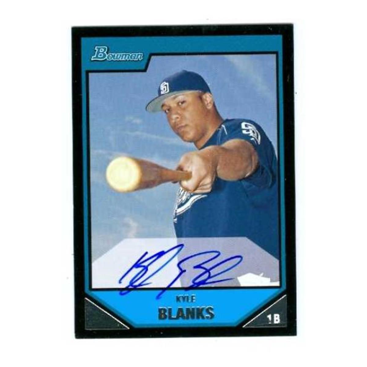 585630 Kevin Blanks Autographed Baseball Card - San Diego Padres