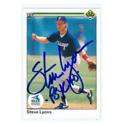 586280 Steve Lyons Autographed Baseball Card - Chicago White Sox - 1990 Upper Deck No.390 Inscribedpsycho