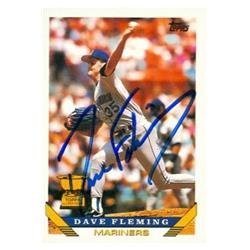 586283 Dave Fleming Autographed Baseball Card - Seattle Mariners - 1993 Topps No.45 All Star Rookie