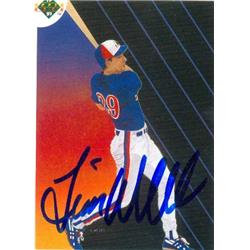 586341 Tim Wallach Autographed Baseball Card - Montreal Expos - 1991 Upper Deck No.96