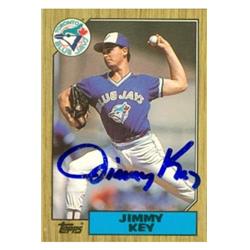 586344 Jimmy Key Autographed Baseball Card - Toronto Blue Jays - 1987 Topps No.29
