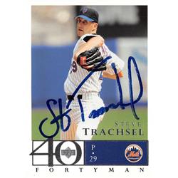 586864 Steve Trachsel Autographed Baseball Card - New York Mets - 2003 Upper Deck Forty Man No.626