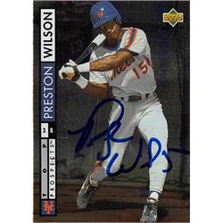 586925 Preston Wilson Autographed Baseball Card - New York Mets SC - 1994 Upper Deck No.537 Top Prospect