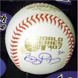 597867 Bobby Kielty Autographed 2007 World Series Baseball - Yellow Spots Discounted