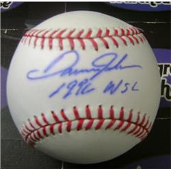 597880 Danny Jackson Autographed Baseball - Inscribed 1990 WSC Discounted for Bleeding Signature - OMLB Cincinnati Reds