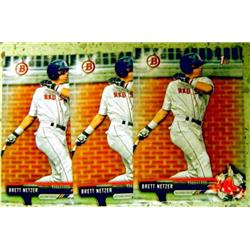 597897 Brett Netzer Baseball Card - Rookie Prospect Lot of 3 2017 Topps Bowman No.BD31 Boston Red Sox