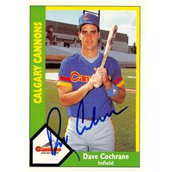 Dave Cochrane autographed Baseball Card (Calgary Cannons, Mariners) 1990 CMC Minor League Rookie #438 - Baseball Slabbed Autographed Cards