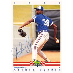 618587 Archie Corbin Autographed Baseball Card - Memphis Chicks - 1992 Classic Best Rookie No.180