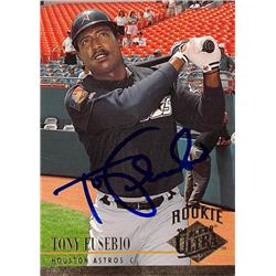 618894 Tony Eusebio Autographed Baseball Card - Houston Astros, SC - 1994 Fleer Ultra Rookie No.502