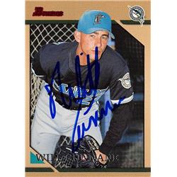 618934 Will Cunnane Autographed Baseball Card - Florida Marlins, SC - 1996 Bowman No.239