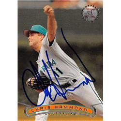 619071 Chris Hammond Autographed Baseball Card - Florida Marlins 67 - 1996 Topps Stadium Club No.314