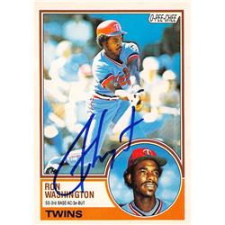 619183 Ron Washington Autographed Baseball Card - Minnesota Twins - 1983 O Pee Chee No.27