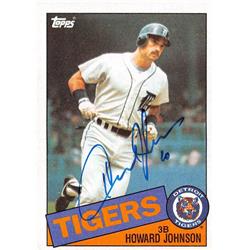 619281 Howard Johnson Autographed Baseball Card - Detroit Tigers - 1985 Topps No.192