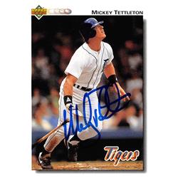 619330 Mickey Tettleton Autographed Baseball Card - Detroit Tigers - 1992 Upper Deck No.251