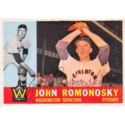 John Romonosky autographed baseball card (Washington Senators 67) 1960 Topps #87 - Baseball Slabbed Autographed Cards