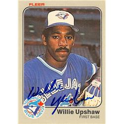 622765 Willie Upshaw Autographed Baseball Card - Toronto Blue Jays - 1983 Fleer No.442