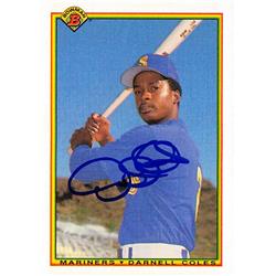 623048 Darnell Coles Autographed Baseball Card - Seattle Mariners - 1990 Bowman No.480