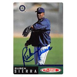 623056 Ruben Sierra Autographed Baseball Card - Seattle Mariners - 2002 Topps Total No.835