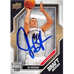 Jon Brockman Autographed Basketball Card - Washington Huskies - 2009 Upper Deck Draft Rookie No.39