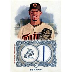 625069 Jose Berrios Player Worn Jersey Patch Baseball Card - Minnesota Twins - 2019 Topps Allen & Ginters No.FSRBJB