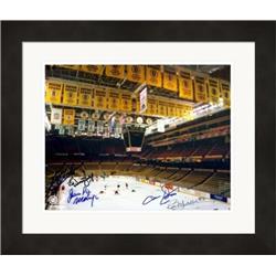 Boston Garden Matted Framed Autographed 8 x 10 in. Photo - Signed by Bruins Rick Middleton Dave Christian Ed Westfall Ken Hodge John Pie Mckenzie -  Autograph Warehouse, 625137