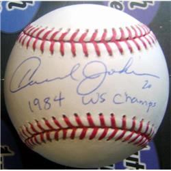 625180 Howard Johnson Autographed Baseball - Inscribed 1984 WS Champs - OMLB Detroit Tigers World Series Champion Hojo